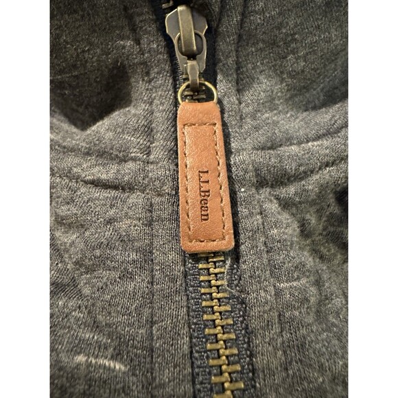 L.L Bean Jacket Women’s PXS Heathered Slate Gray Quilted Front Full Zip Outdoor - Picture 6 of 11